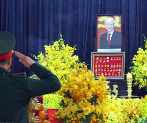 Lễ viếng Tổng Bí thư Nguyễn Phú Trọng, sáng 26/7