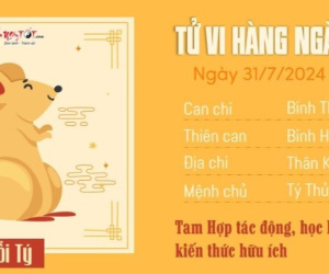 Tử vi 12 con giáp hôm nay - thứ 4 ngày 31/07/2024: Thìn có quý nhân, Thân túi tiền rủng rỉnh