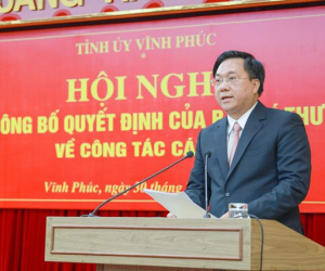 Ông Trần Duy Đông được bầu giữ chức Chủ tịch tỉnh Vĩnh Phúc
