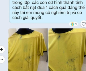 Bà mẹ chia sẻ hình ảnh chiếc áo con trai lấm tấm mực, phụ huynh khác hốt hoảng: 'Chuyển trường ngay, chị còn đợi điều gì nữa?'