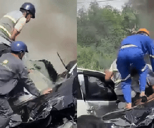 Đoạn clip nhiều người hợp sức trong vụ tai nạn cầu Phú Mỹ gây xúc động: Tài xế Volvo XC90 như được sinh ra 2 lần!