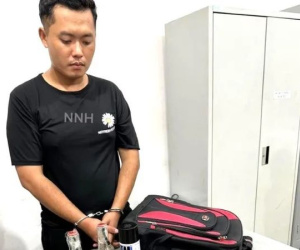 Bắt đối tượng mang súng, bom xăng đi cướp ngân hàng ở Bình Dương