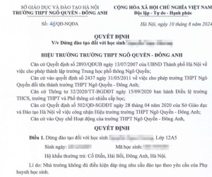 Con bị trường 'dừng đào tạo' vì bố thắc mắc chương trình học, Sở GD-ĐT nói gì?