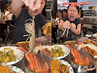 Cô gái bị bề bề tấn công ngay trên bàn lẩu