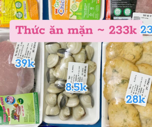 Cô gái ở Hà Nội đi siêu thị theo tuần với 500k: Thức ăn mặn, rau củ, đồ ăn vặt đầy đủ cho 2 người