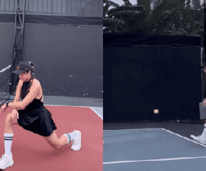 'Hot girl siêu vòng 1' lừng lẫy giới 8X, 9X tái xuất trên sân pickleball, visual tuổi 35 gây choáng
