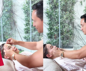 Sướng như Hồ Ngọc Hà: Chỉ việc nằm hưởng thụ, ông xã Kim Lý và các con chăm sóc tận nơi như bà hoàng