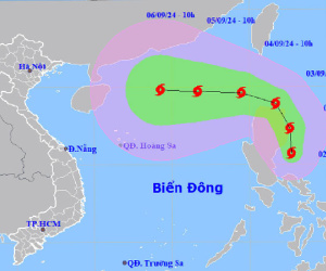 Bão Yagi đang hướng vào Biển Đông, khả năng đạt cường độ rất mạnh