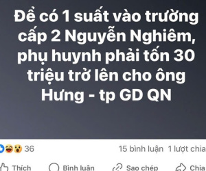Bị tung tin nhận tiền ‘chạy trường’, Trưởng phòng Giáo dục ở Quảng Ngãi đề nghị công an vào cuộc