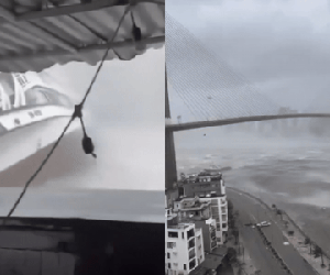 Loạt clip ghi lại sự tàn phá dữ dội của bão YAGI: Tàu du lịch bị đánh lật, nhiều toà nhà bật tung kính, cây xanh bật gốc đổ la liệt