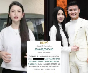 Vợ chồng Quang Hải - Chu Thanh Huyền bán ô tô ủng hộ bà con vùng bão lũ, nói 1 câu chứng minh vừa giàu vừa EQ cao