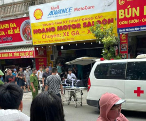 Án mạng tại cửa hàng sửa xe máy ở Hà Nội, công an đang truy bắt nghi phạm