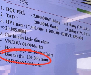 Trường học ở Đồng Nai thu tiền bảo trì tivi 100 nghìn đồng/học sinh: Hiệu trưởng nói trường mới đổi tivi