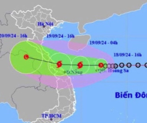 Áp thấp nhiệt đới cách Hoàng Sa 250km, sắp mạnh thành bão số 4 giật cấp 10