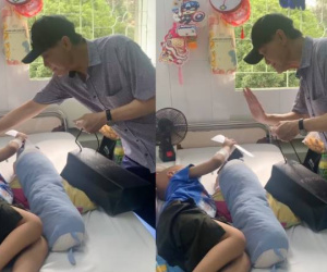 Diện mạo gây bất ngờ của tỷ phú Johnathan Hạnh Nguyễn khi xuất hiện chớp nhoáng tại 1 bệnh viện