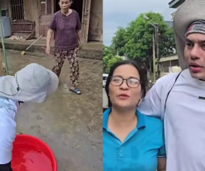 Một nam diễn viên đáp trả khi đi từ thiện bị nói 'đừng đem nước tới, ở đây không cần nước'