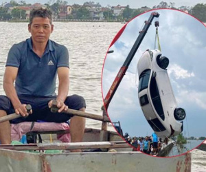 Vợ chồng nghề chài cứu 2 người trong chiếc ô tô bị lũ cuốn giữa đêm ở Hà Nội