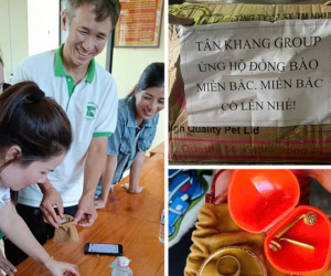 Trao trả bọc vàng cho khổ chủ quên trong thùng đồ từ thiện vùng lũ