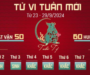 Tử vi tuần mới của 12 con giáp từ 23 - 29/9/2024: Tý quyết tâm, Sửu mạnh dạn