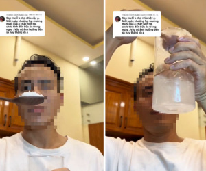 TikToker 'gây bão' vì uống nước muối đặc mỗi ngày để chữa bệnh và khẳng định người suy thận, cao huyết áp nên thử