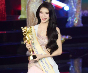 Á hậu Tường San vạ miệng
