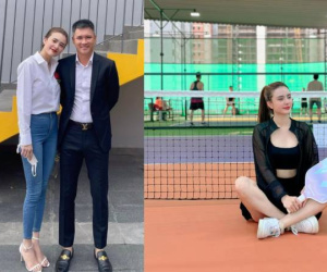 Phản ứng của dân mạng khi em gái Công Vinh mặc áo 2 dây, váy ngắn chơi pickleball