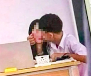 Vì sao nam sinh THPT có cử chỉ thân mật với nữ giáo viên trẻ?