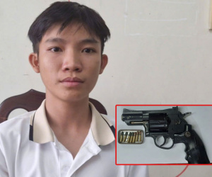 Mang súng Rulo từ Campuchia về phòng trọ bắn thử rồi 'ém' trong phòng ngủ