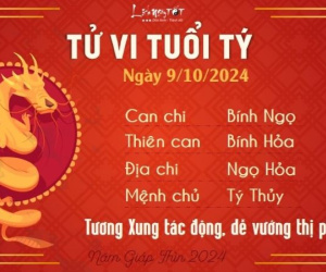 Tử vi 12 con giáp hôm nay - thứ 3 ngày 9/10/2024: Tý thị phi, Thìn hạnh phúc