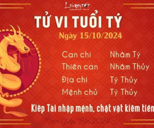 Tử vi 12 con giáp hôm nay - thứ 3 ngày 15/10/2024: Tý chật vật, Ngọ vượng phát