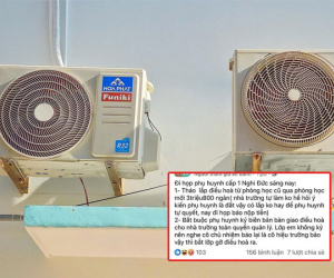 Hiệu trưởng lên tiếng về thông tin di dời điều hoà hết 3,8 triệu/phòng