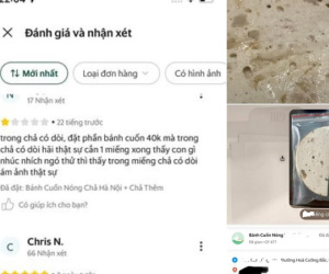 Nữ thực khách ở Đà Nẵng cắn miếng chả, kinh hãi phát hiện dòi bò lúc nhúc