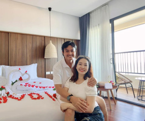 Vợ chồng diễn viên Cao Minh Đạt kỷ niệm 'đám cưới đồng', được chúc sớm có con