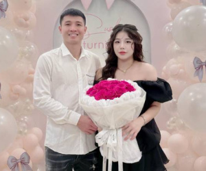 Lộ nhan sắc vợ bầu của Bùi Tiến Dũng, cặp đôi ồn ào nhất làng bóng đá 'gương vỡ lại lành'