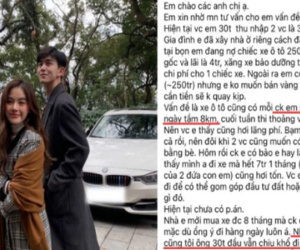 Nuôi ô tô tốn 7 triệu/tháng thấy cũng mệt, nhưng vẫn chần chừ không bán vì 'thương chồng 30 tuổi phải lái xe máy 8km đi làm'