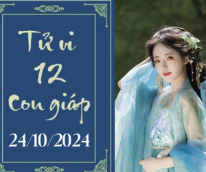 Tử vi thứ 5 ngày 24/10/2024 của 12 con giáp: Thìn xông xáo, Tuất đề phòng