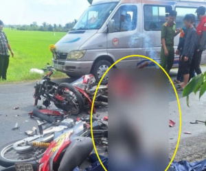 Hai người tử vong tại chỗ sau cú đối đầu xe máy 'tốc độ bàn thờ'