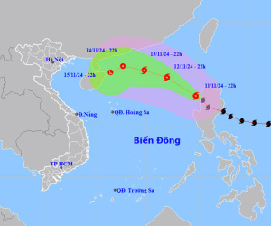 Bão Toraji trở thành bão số 8, khả năng tan ngay trên Biển Đông
