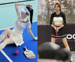 Hai 'em gái' hot nhất làng bóng đá chơi pickleball: Em gái Công Vinh sexy, quyến rũ, nhìn sang em gái Văn Toàn lại càng thu hút hơn