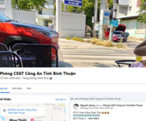 Tài khoản Facebook phòng CSGT Công an Bình Thuận bị giả mạo