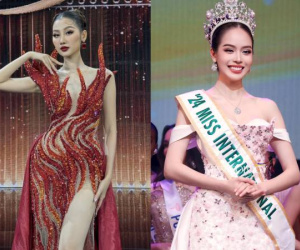 Xôn xao thái độ lạ của Quế Anh sau khi Thanh Thủy đăng quang Miss International