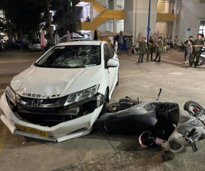 Ô tô 'điên' tông loạt xe máy khiến một người tử vong: Bắt khẩn cấp tài xế