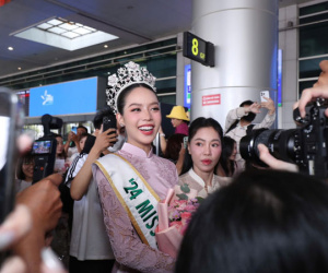 Hoa hậu Quốc tế Thanh Thủy về nước: Visual xinh bất bại qua cam thường, ghi điểm cực lớn bởi 1 chi tiết