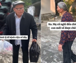 Đi viện 9 ngày vợ không đoái hoài, cụ ông U90 dỗi 1 câu khiến dân mạng bật cười