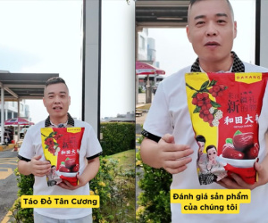 Tôn Bằng sang tận Việt Nam mời người đi đường ăn táo đỏ nhưng dân mạng chỉ để ý 1 điều rất lạ ở phần bình luận