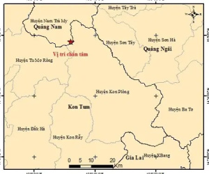 Xảy ra động đất 3.2 tại Quảng Nam