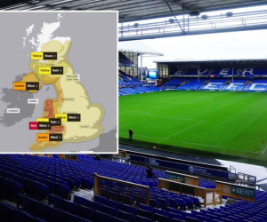 Hoãn trận Everton vs Liverpool vì siêu bão