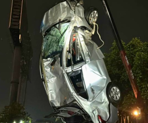 Xuyên đêm trục vớt ô tô rơi sông Đồng Nai, đưa thi thể nữ tài xế mắc kẹt lên bờ