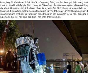 Vụ ô tô rơi xuống sông Đồng Nai khiến cô gái trẻ 22 tuổi tử vong thương tâm: Gia đình khẩn thiết mong điều này