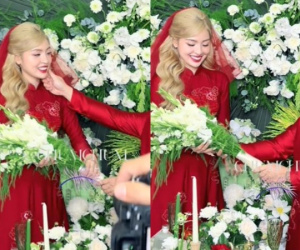 Bó hoa huệ trắng gây tranh cãi trong đám cưới CEO và hot girl 'trứng rán': Sự thật là gì?